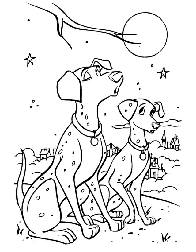 Plansa de colorat cu 102 Dalmatieni 118 22